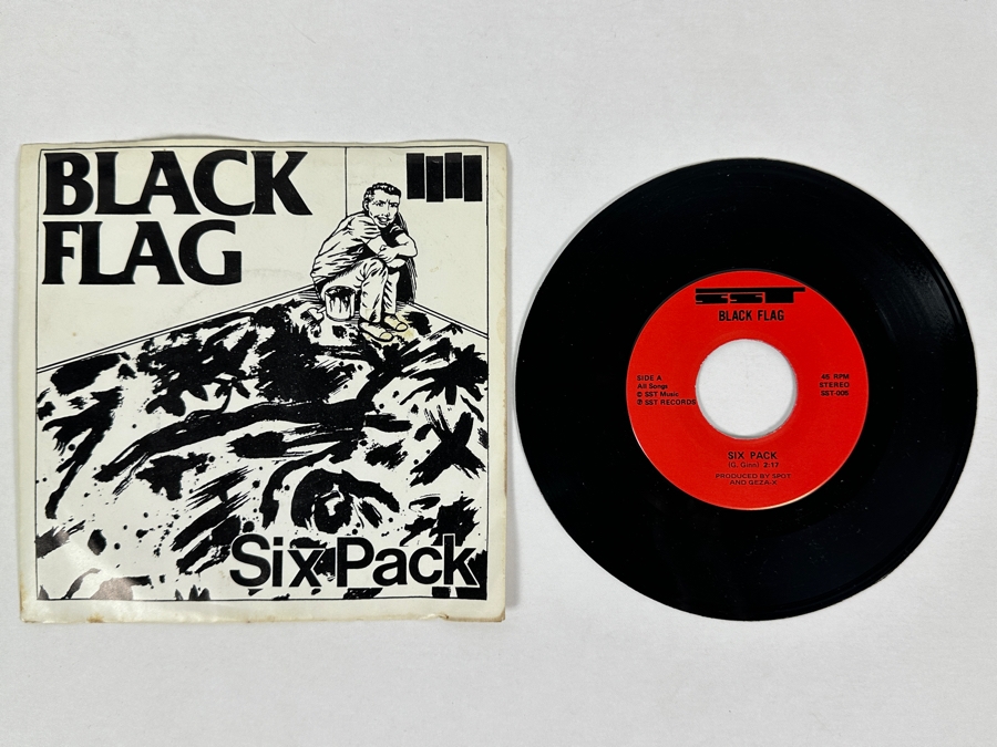 Black Flag - Six Pack SST-005 SST Records 45 RPM Vinyl Record 1981 [Photo 1]