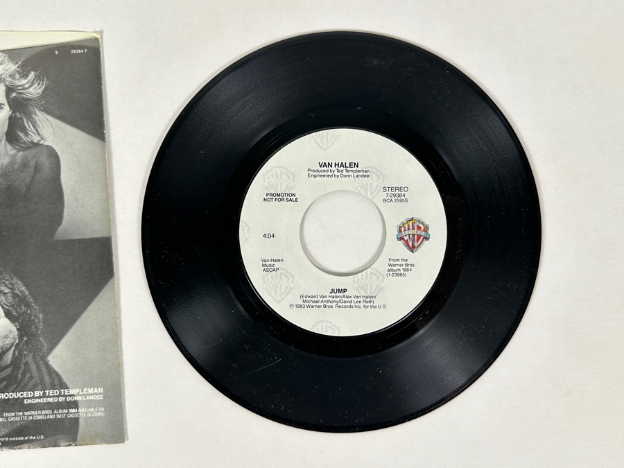 Van Halen - Jump 7-29384 Warner Bros Records 45 RPM Vinyl Record 1983 Promo Copy [Photo 4]
