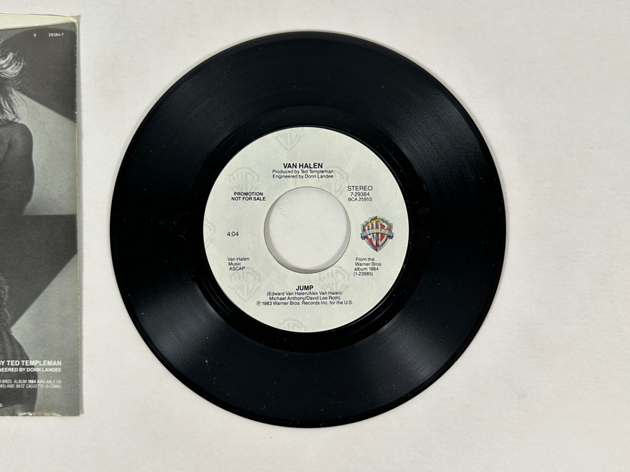 Van Halen - Jump 7-29384 Warner Bros Records 45 RPM Vinyl Record 1983 Promo Copy [Photo 5]