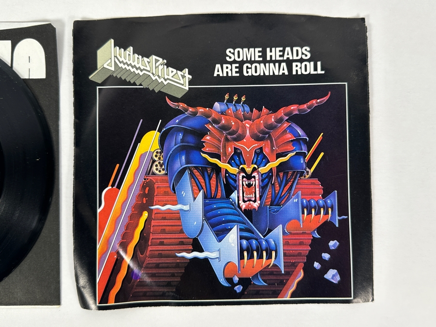 Judas Priest - Love Bites 38-04436 / Some Heads Are Gonna Roll 38-04371 Columbia Records 45 RPM Vinyl Records Promo Copies [Photo 3]