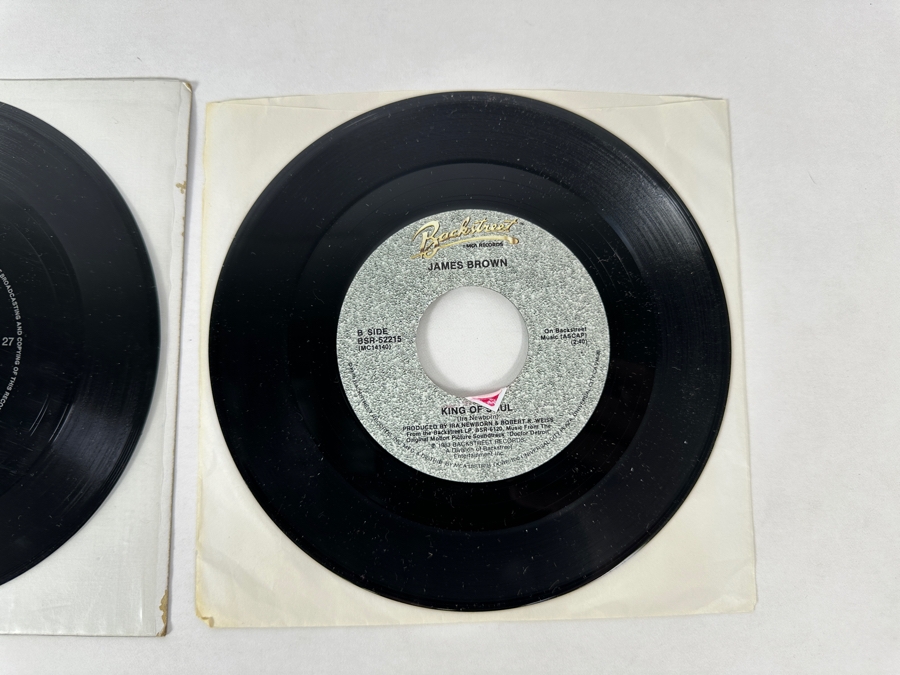 DEVO 45 RPM Vinyl Records: Working In The Coal Mine, Flimsy Wrap, Theme From Doctor Detroit Sample Copy [Photo 6]