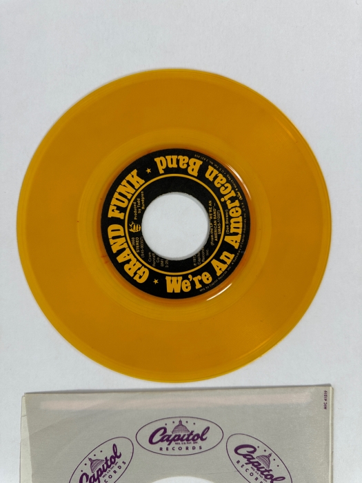 Grand Funk - We're An American Band 3660 Capital Records 45 RPM Vinyl Record 1973 Yellow [Photo 4]