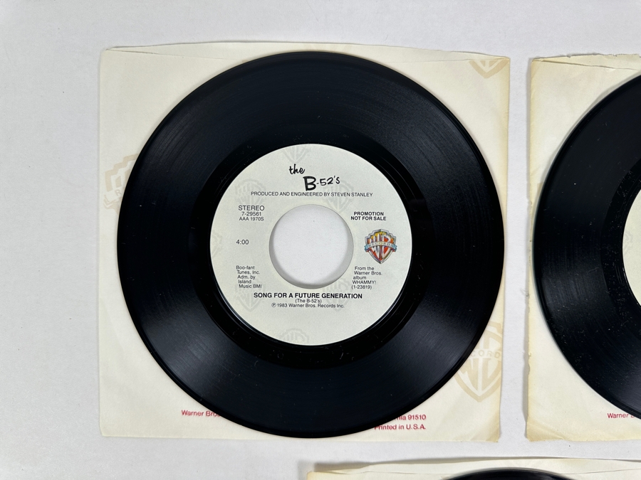 The B-52's Promo 45 RPM Vinyl Records Warner Bros: Legal Tender & Pair Of Song For A Future Generation 1983 [Photo 3]