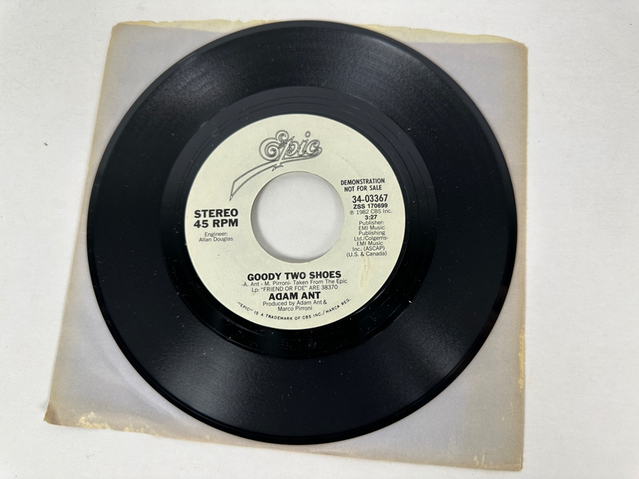 Adam And The Ants Goody Two Shoes, Stand & Deliver, Puss 'N Boots 45 RPM Promo Copies [Photo 7]