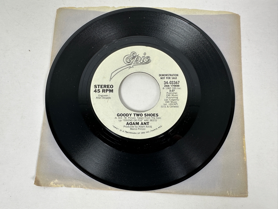 Adam And The Ants Goody Two Shoes, Stand & Deliver, Puss 'N Boots 45 RPM Promo Copies [Photo 6]