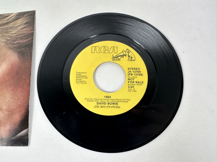 David Bowie - 1984 JK-13769 RCA 45 RPM Vinyl Record 1974 Promo Copy [Photo 6]