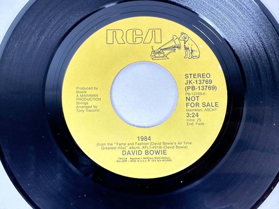 David Bowie - 1984 JK-13769 RCA 45 RPM Vinyl Record 1974 Promo Copy [Photo 5]