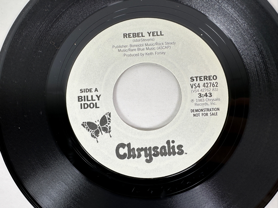 Billy Idol - Rebel Yell VS4 42762 Chrysalis Records 45 RPM Vinyl Record 1983 Promo Copy [Photo 5]