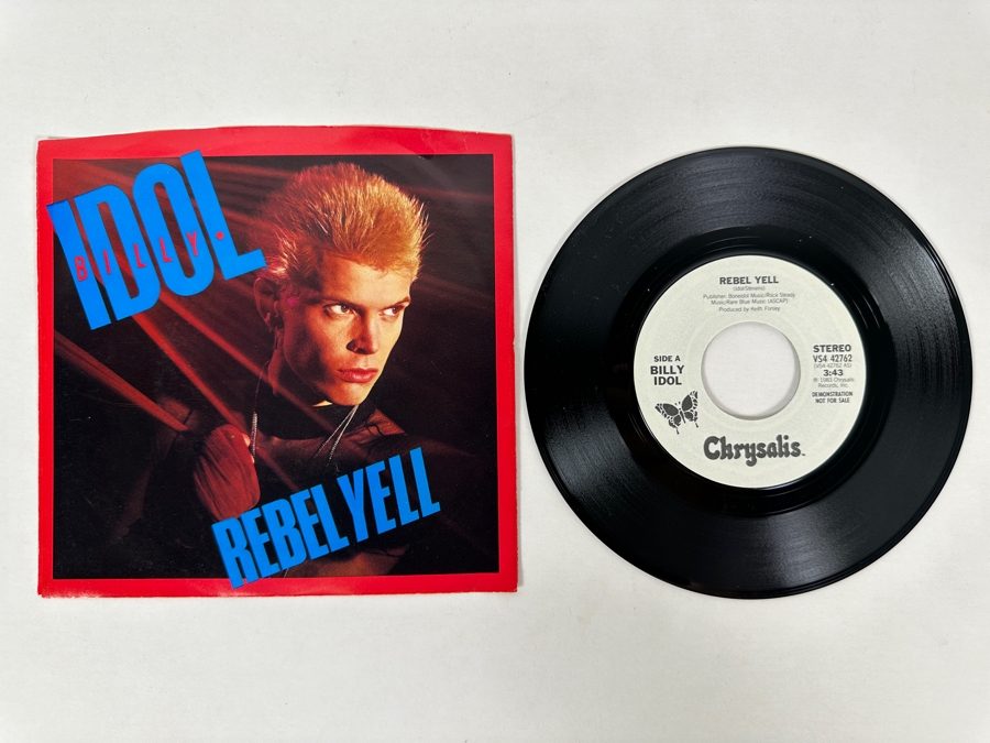 Billy Idol - Rebel Yell VS4 42762 Chrysalis Records 45 RPM Vinyl Record 1983 Promo Copy