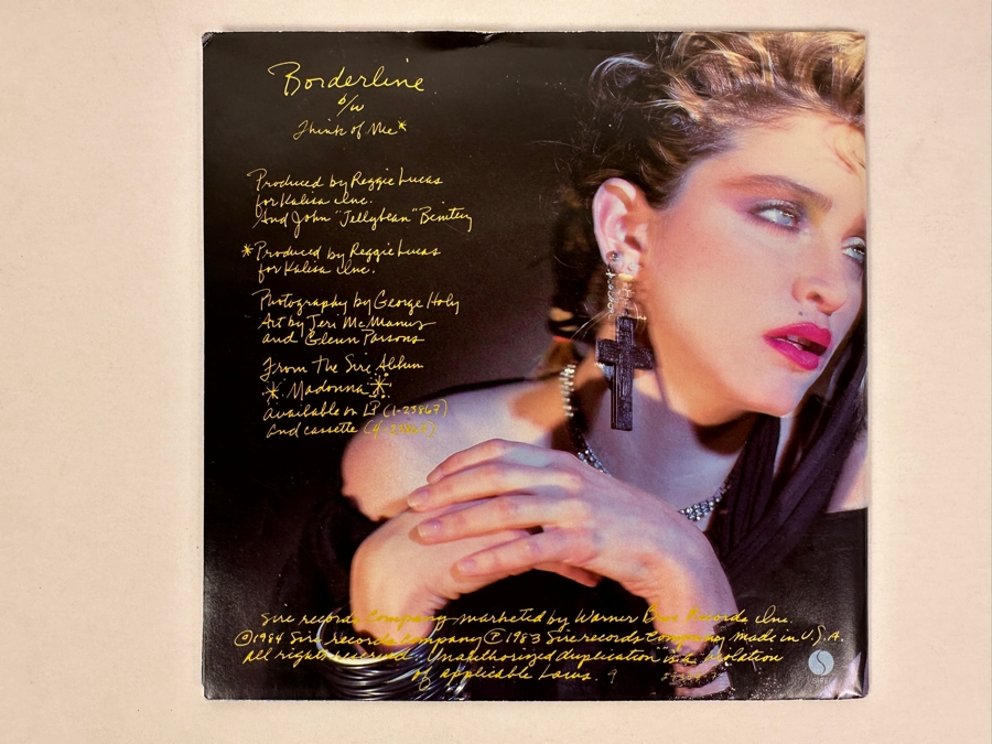 Madonna - Borderline 7-29354 Sire Records 45 RPM Vinyl Record Promo Copy With Poster [Photo 7]