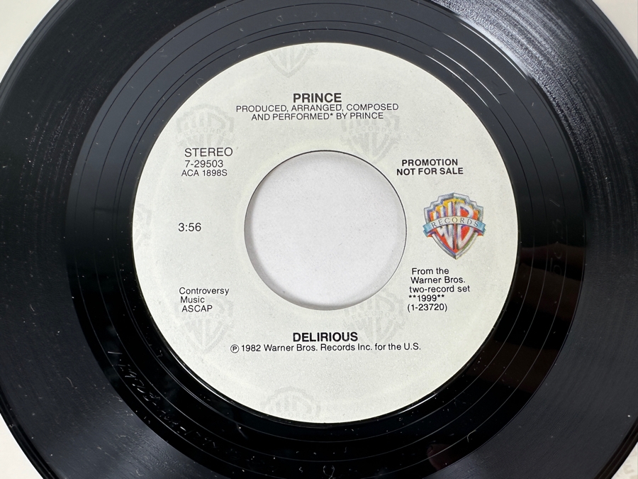 Prince - Delirious 7-29503 Warner Bros Record 45 RPM Vinyl Record 1982 Promo Copy [Photo 4]