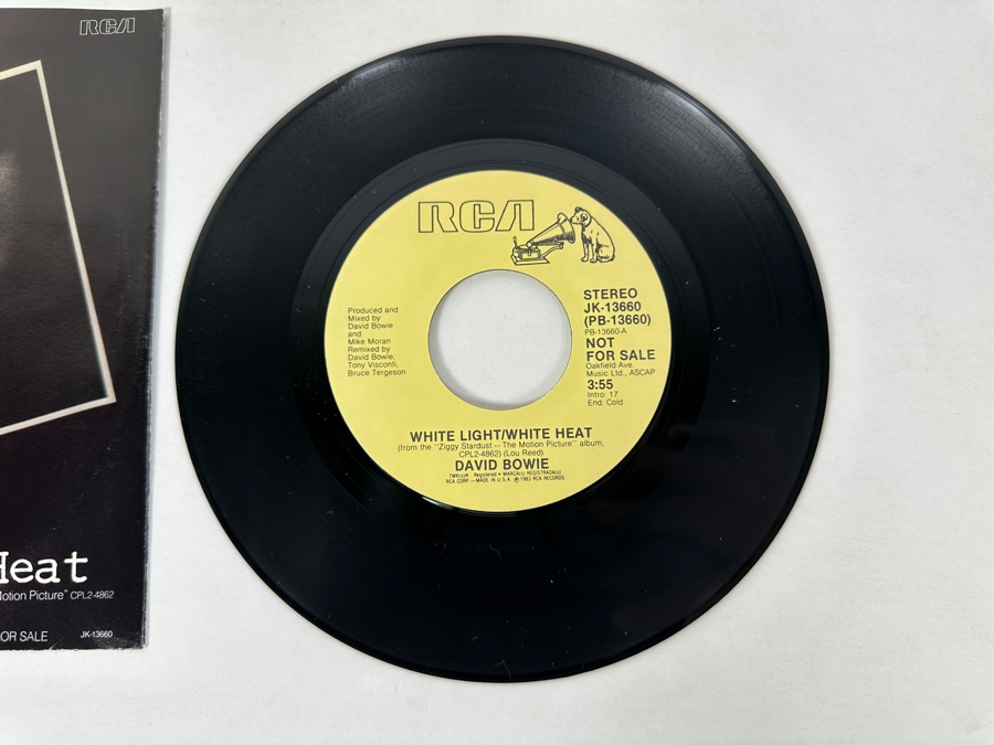David Bowie - White Light / White Heat JK-13660 RCA Records 45 RPM Vinyl Record 1983 Promo Copy [Photo 5]