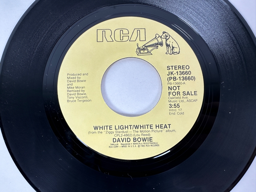 David Bowie - White Light / White Heat JK-13660 RCA Records 45 RPM Vinyl Record 1983 Promo Copy [Photo 6]