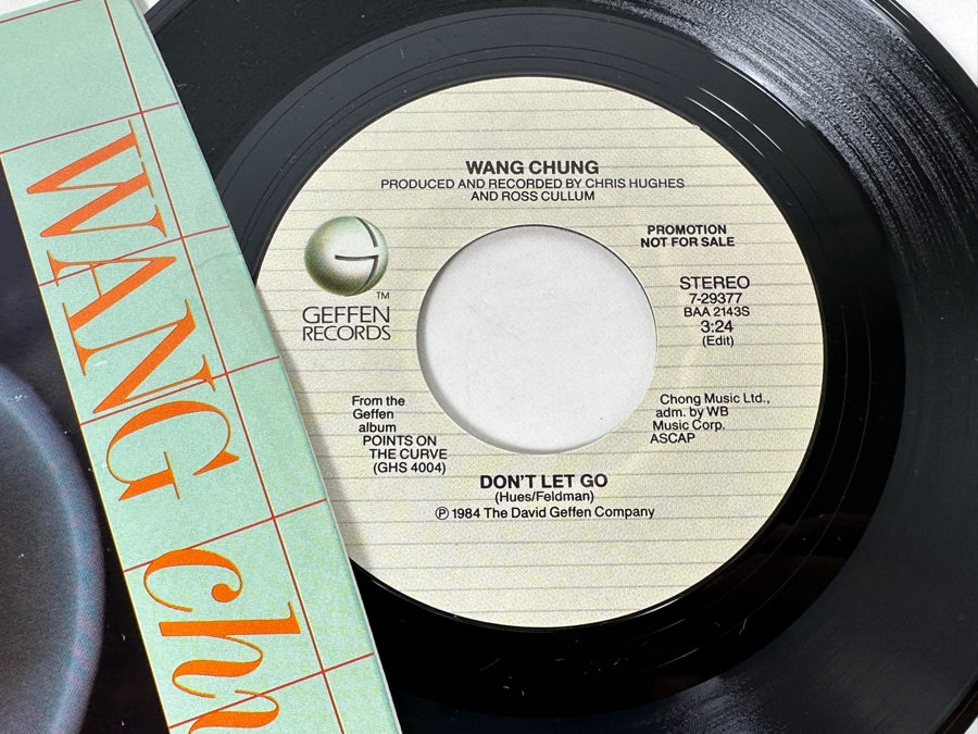 Six Vintage 1980s 45 RPM Vinyl Records: Men At Work, Wang Chung & The Tom Tom Club (5 Promo Copies) [Photo 4]