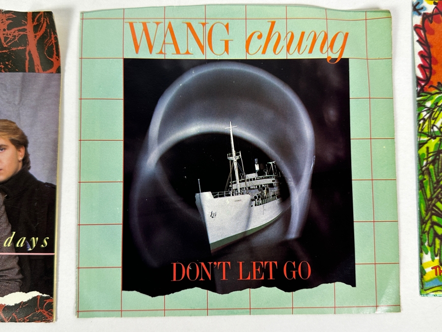 Six Vintage 1980s 45 RPM Vinyl Records: Men At Work, Wang Chung & The Tom Tom Club (5 Promo Copies) [Photo 3]