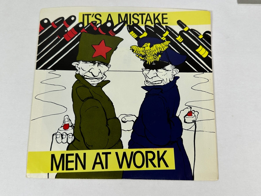 Six Vintage 1980s 45 RPM Vinyl Records: Men At Work, Wang Chung & The Tom Tom Club (5 Promo Copies) [Photo 9]