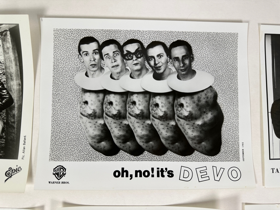 Six B&W 8x10 Promotional Band Record Label Photos: XTC, DEVO, Talking Heads, R.E.M., The English BEAT & Warren Zevon [Photo 2]