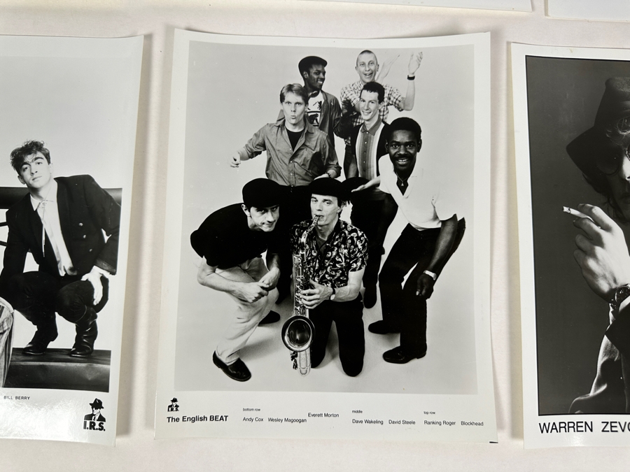 Six B&W 8x10 Promotional Band Record Label Photos: XTC, DEVO, Talking Heads, R.E.M., The English BEAT & Warren Zevon [Photo 5]