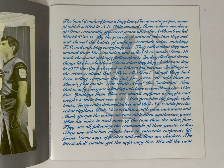 Rare DEVO New Traditionalists 1981 Official Concert Tour Program With Unpunched Paper Dolls 11.75 X 11.75 [Photo 3]