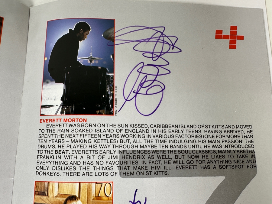 Band Member Hand Signed (4th Band Member Signed Another Page) The English Beat Special Beat Service Official Concert Tour Program 8.25 X 12 [Photo 8]