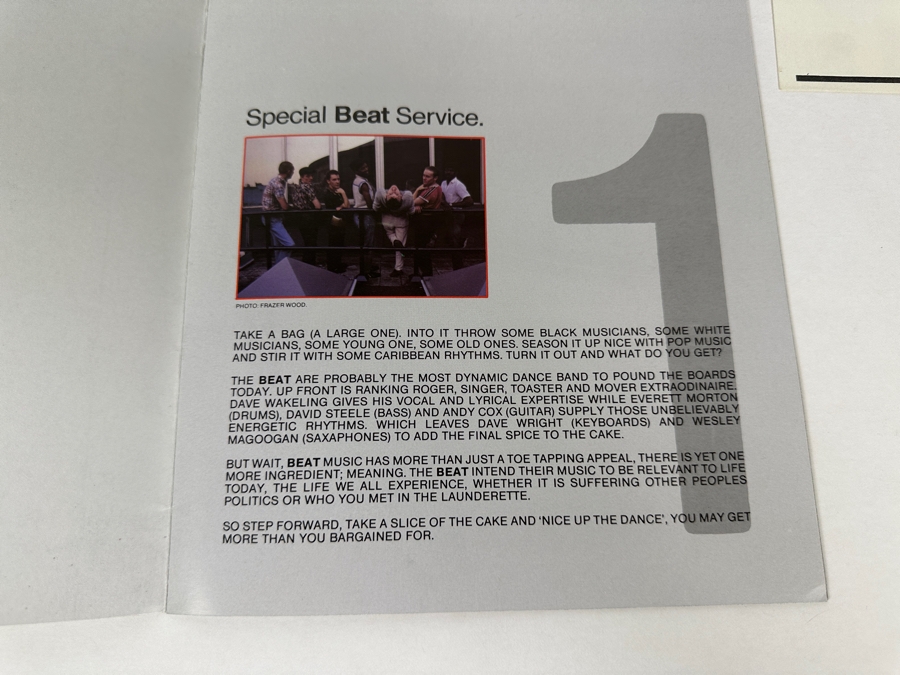 Band Member Hand Signed (4th Band Member Signed Another Page) The English Beat Special Beat Service Official Concert Tour Program 8.25 X 12 [Photo 4]