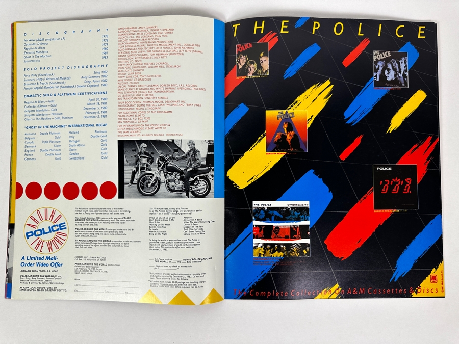 The Police Official Concert Tour Program 1983 11 X 14 [Photo 6]