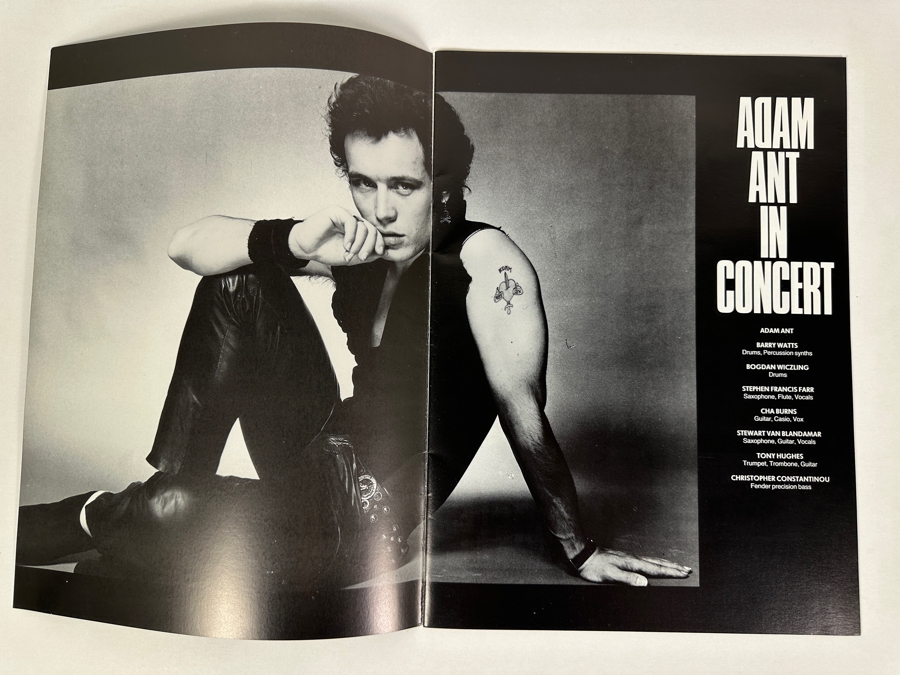 Adam Ant Official Concert Tour Program 1982 9.75 X 13 [Photo 2]