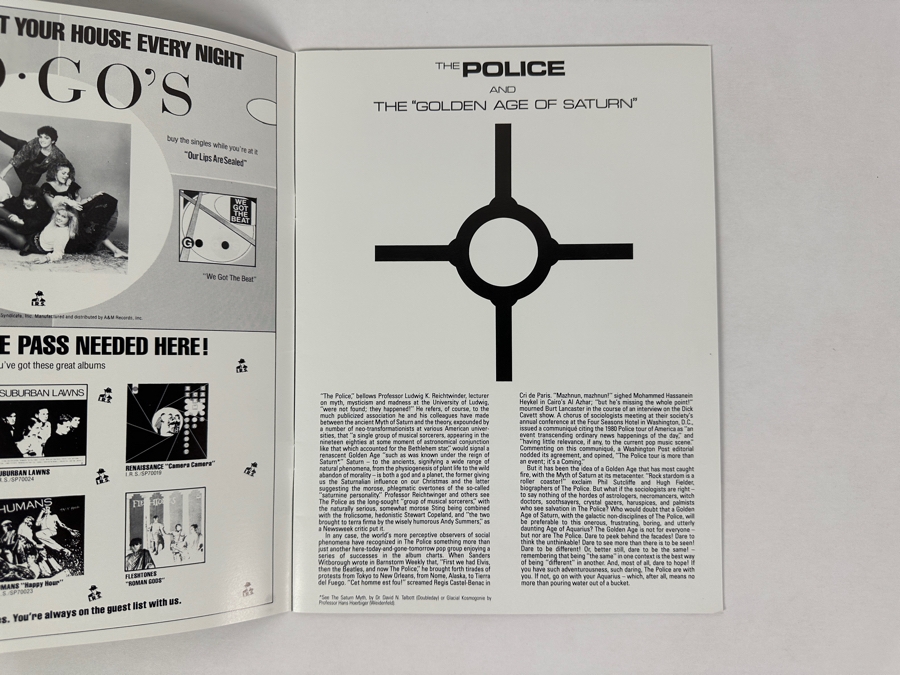 The Police Ghost In The Machine Tour '81-'82 Official Concert Tour Program 9.25 X 12 [Photo 2]