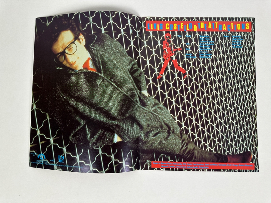 Elvis Costello & The Attractions Official Concert Tour Program 1981 9 X 12 [Photo 2]