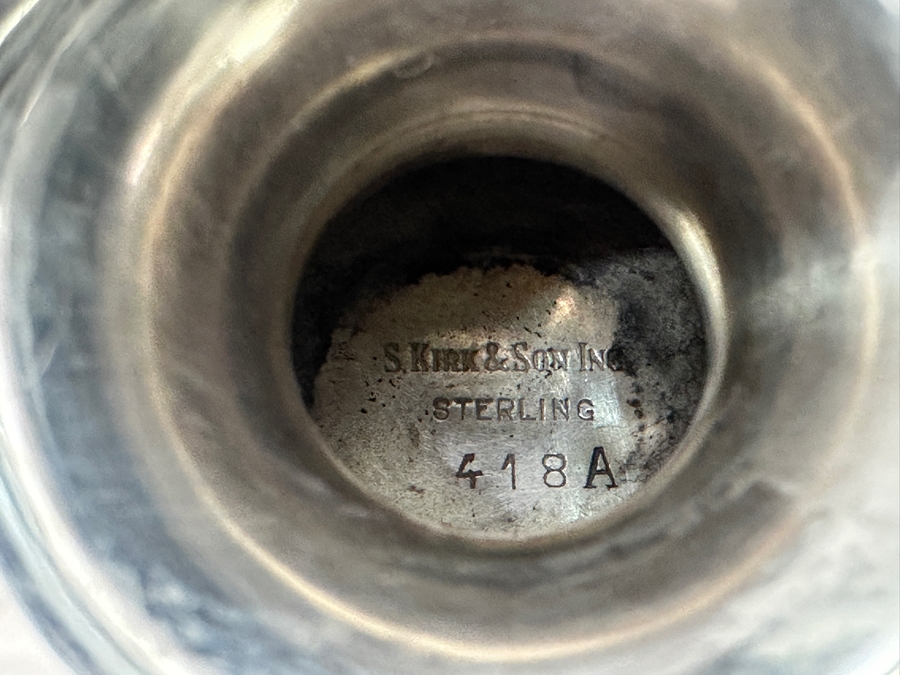 Just Added - Vintage S. Kirk & Son Inc Sterling Silver Repousse Compote Footed Dish 7.25W X 3.25H 278.8g [Photo 15]