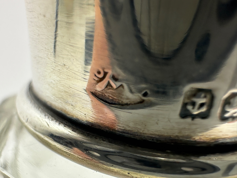 Just Added - Antique 1922 Birmingham England Sterling Silver & Tortoiseshell Lidded Perfume Scent Bottle 2.25'H [Photo 13]