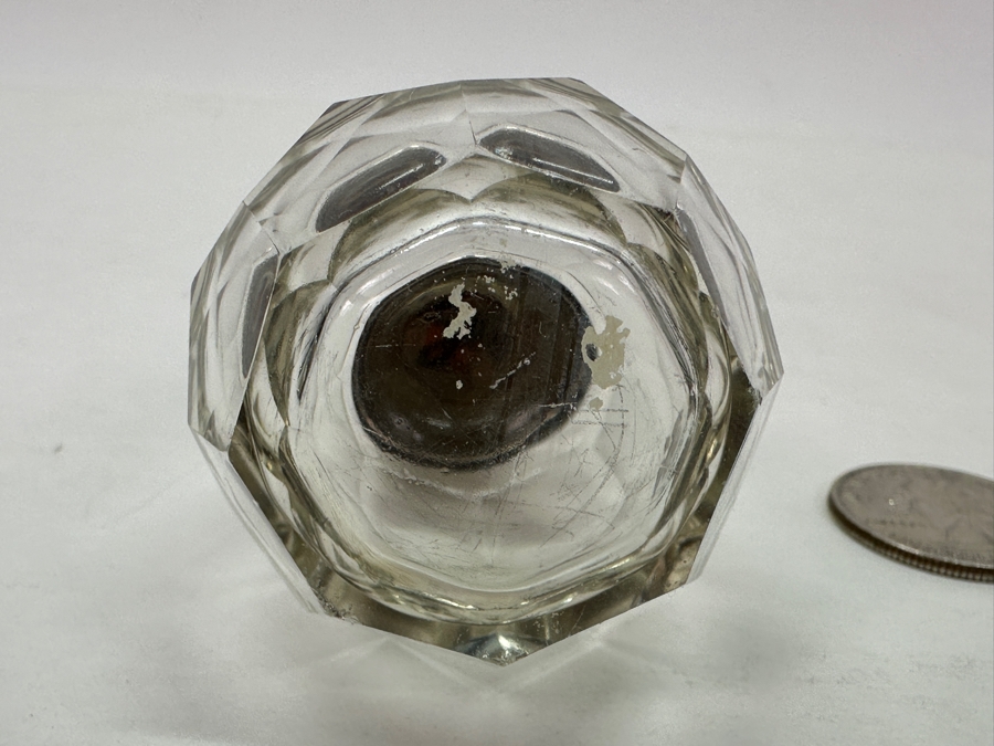 Just Added - Antique 1922 Birmingham England Sterling Silver & Tortoiseshell Lidded Perfume Scent Bottle 2.25'H [Photo 16]