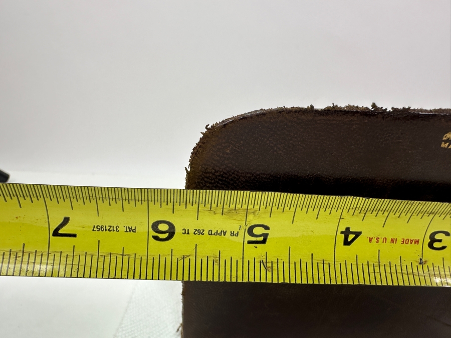 Just Added - Pair Of Vintage Italian Leather & Metal Lion Head Bookends 5.5'W X 7'H [Photo 9]