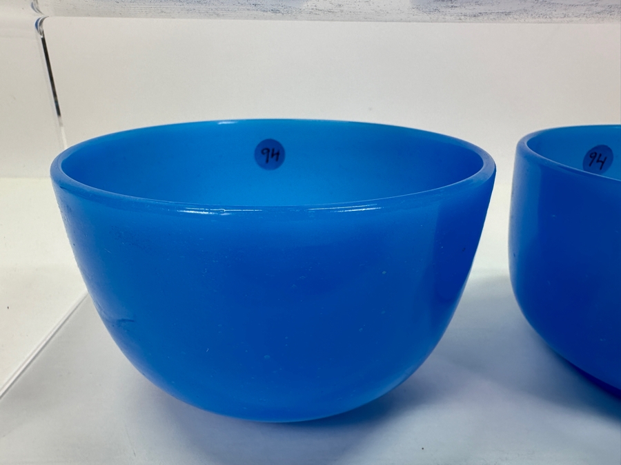 Just Added - Antique Opaline Glass: Blue Opaline Glass Collection Estimate $300 [Photo 4]