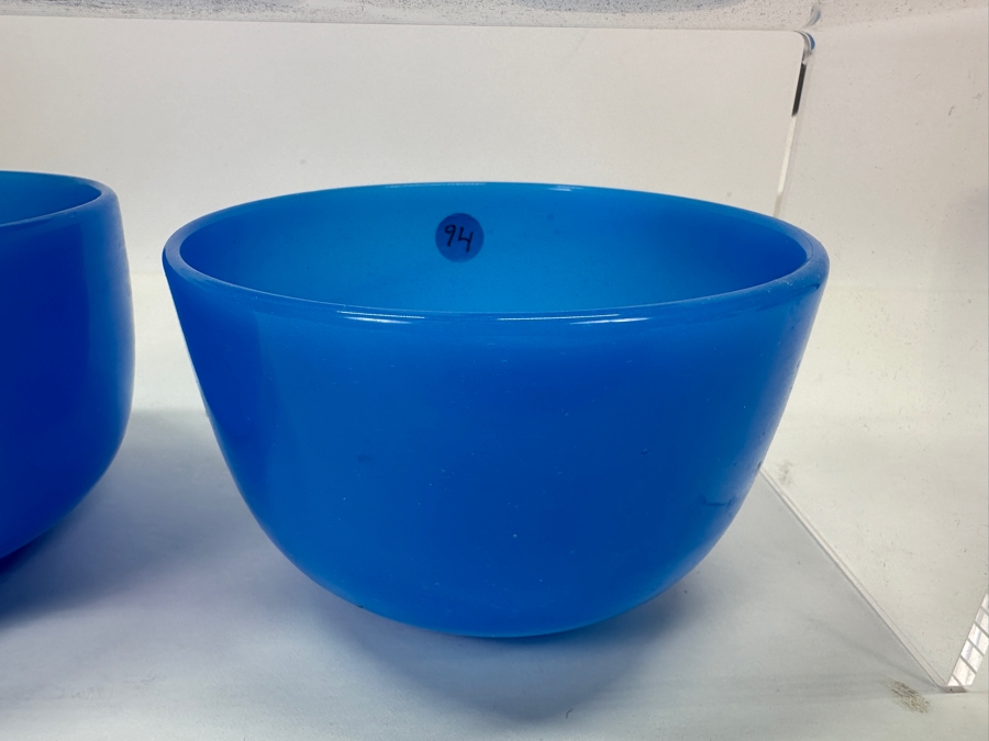 Just Added - Antique Opaline Glass: Blue Opaline Glass Collection Estimate $300 [Photo 5]