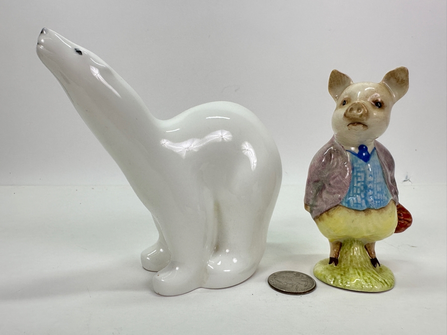 Just Added - Noritake Bone China Polar Bear Figurine 4.75'H & Beatrix Potter's Pigling Bland Beswick England Figurine 4'H [Photo 2]