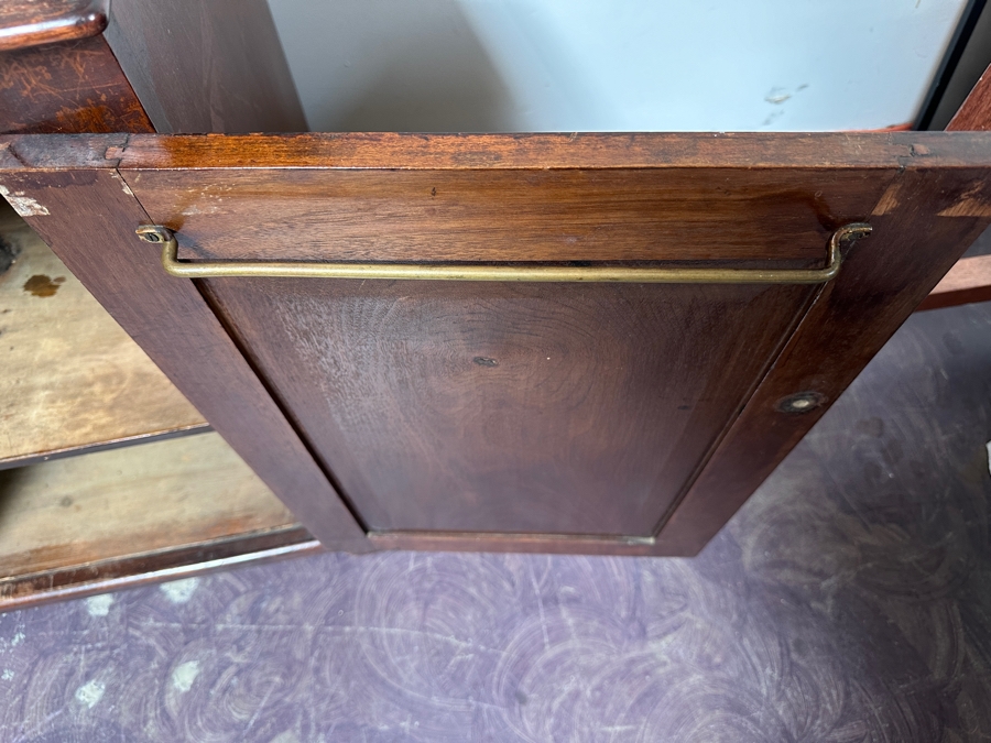 Just Added - Vintage Ship Captain's Washstand Cabinet With Porcelain Sink (Top Is Cracked) 23.5'W X 17.5'D X 34'H [Photo 8]