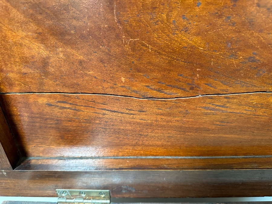 Just Added - Vintage Ship Captain's Washstand Cabinet With Porcelain Sink (Top Is Cracked) 23.5'W X 17.5'D X 34'H [Photo 12]