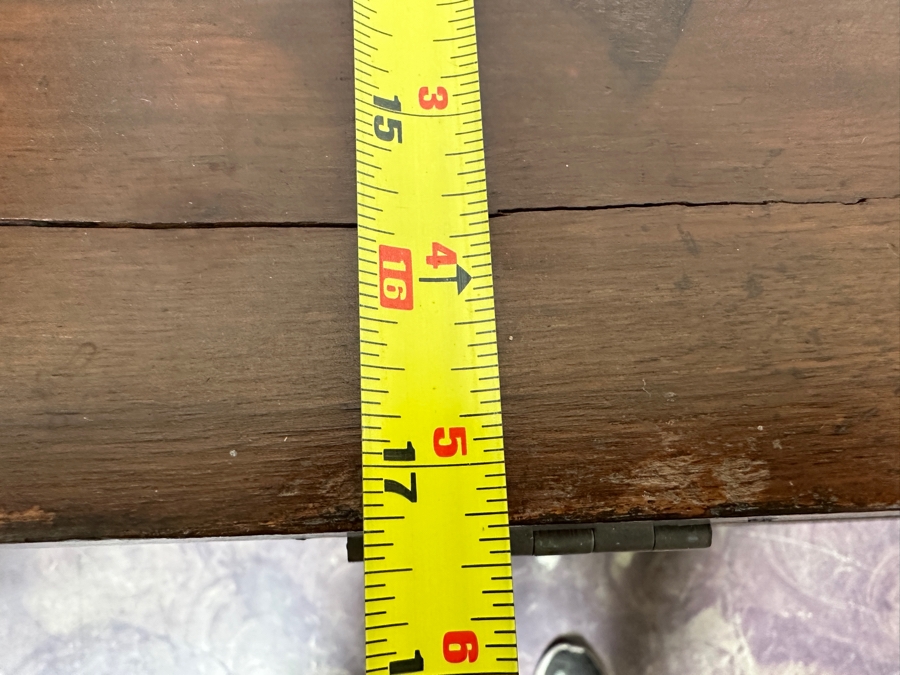 Just Added - Vintage Ship Captain's Washstand Cabinet With Porcelain Sink (Top Is Cracked) 23.5'W X 17.5'D X 34'H [Photo 20]