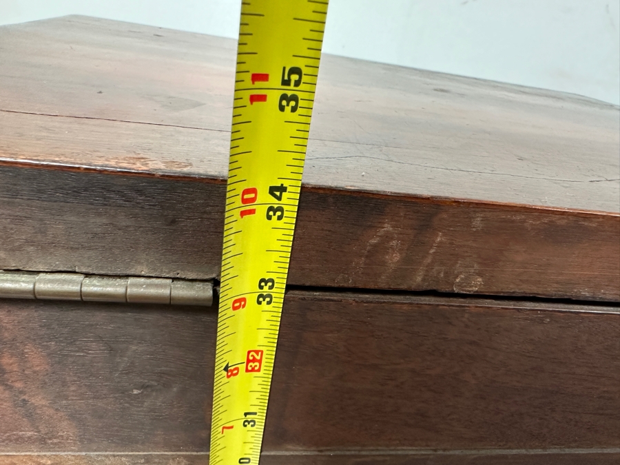 Just Added - Vintage Ship Captain's Washstand Cabinet With Porcelain Sink (Top Is Cracked) 23.5'W X 17.5'D X 34'H [Photo 21]