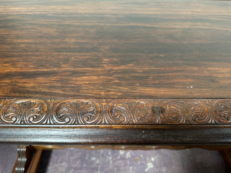 Just Added - Vintage Wooden Console Sofa Table 60'W X 21'D X 30'H [Photo 5]