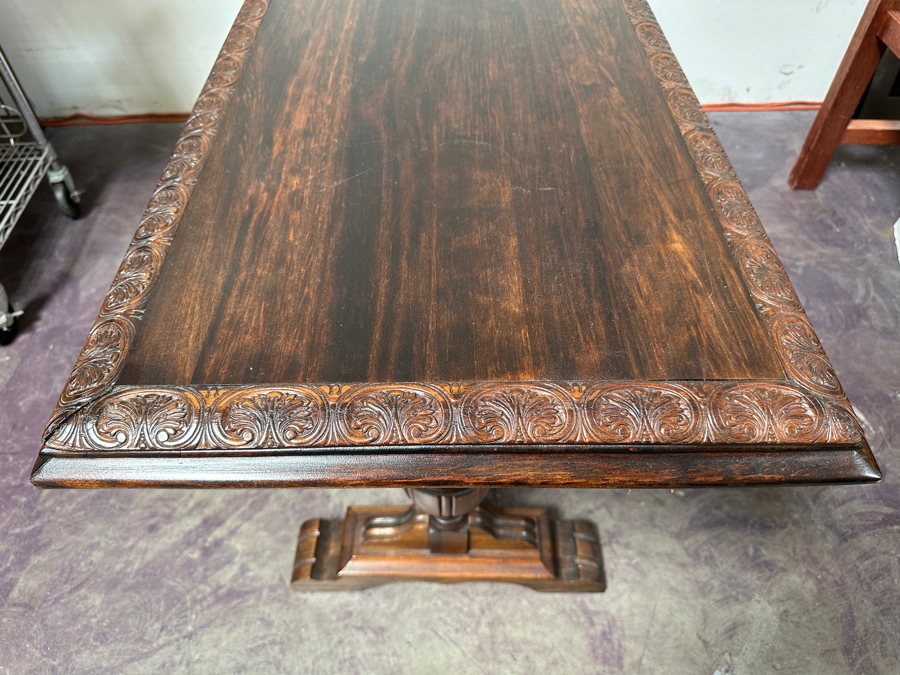 Just Added - Vintage Wooden Console Sofa Table 60'W X 21'D X 30'H [Photo 8]