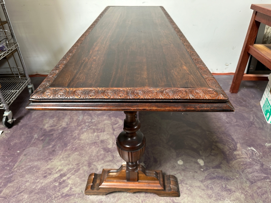 Just Added - Vintage Wooden Console Sofa Table 60'W X 21'D X 30'H [Photo 6]