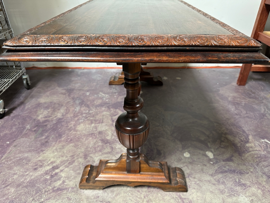 Just Added - Vintage Wooden Console Sofa Table 60'W X 21'D X 30'H [Photo 7]