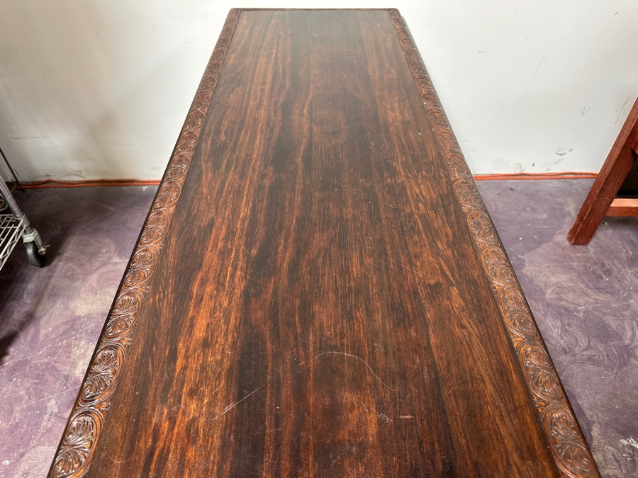 Just Added - Vintage Wooden Console Sofa Table 60'W X 21'D X 30'H [Photo 9]