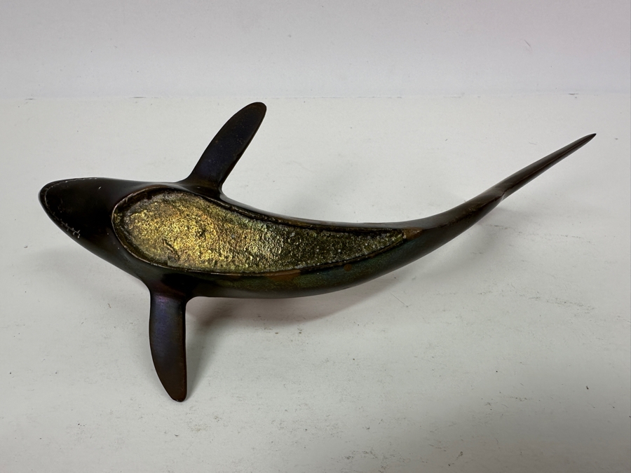 Just Added - Vintage Brass Shark Paperweight 7'L [Photo 6]