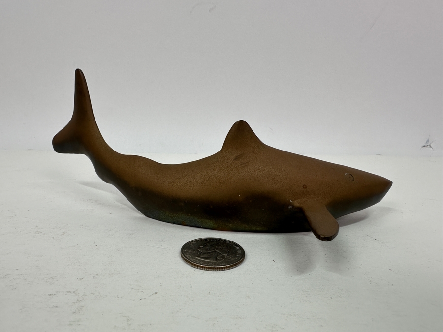 Just Added - Vintage Brass Shark Paperweight 7'L [Photo 5]