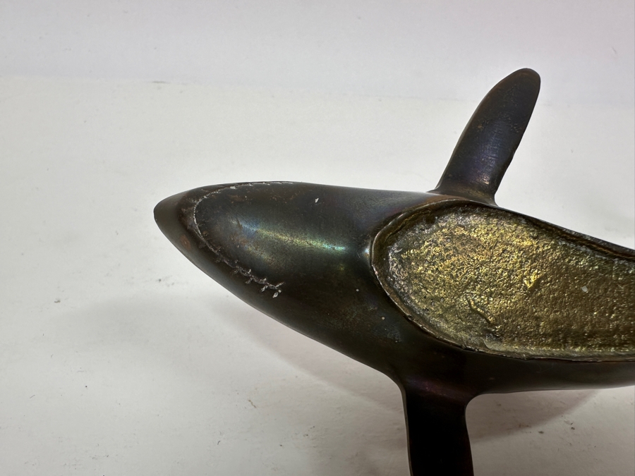 Just Added - Vintage Brass Shark Paperweight 7'L [Photo 7]