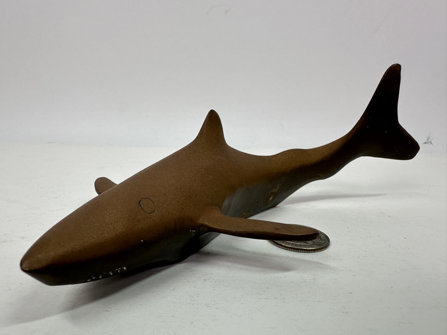 Just Added - Vintage Brass Shark Paperweight 7'L [Photo 4]