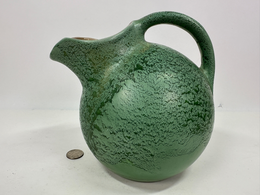Just Added - Vintage RumRill (Red Wing) Green Pottery Pitcher 7'H [Photo 5]